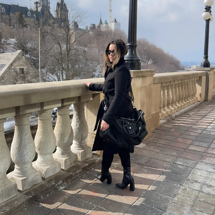 Woven Leather Duffle 50L