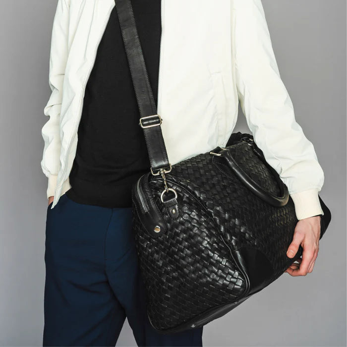 Woven Leather Duffle 50L